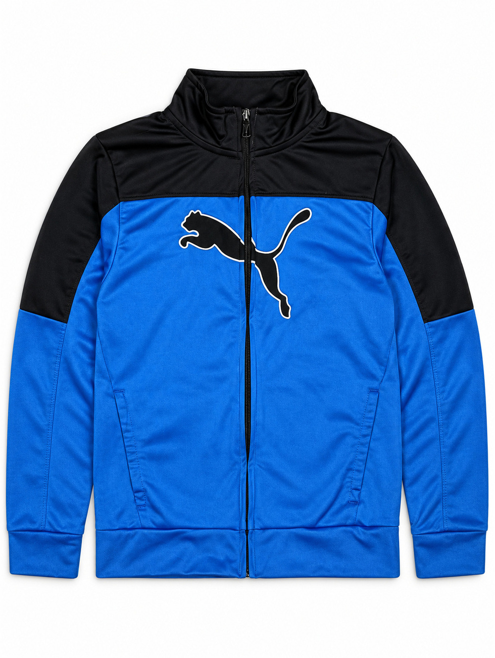 Puma Boys' Blue and Black Track Jacket